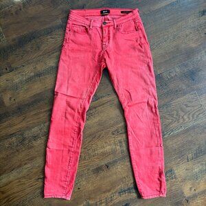 URBAN OUTFITTERS BDG Mid Rise Skinny Ankle Red Jeans EUC (29 x 29)
